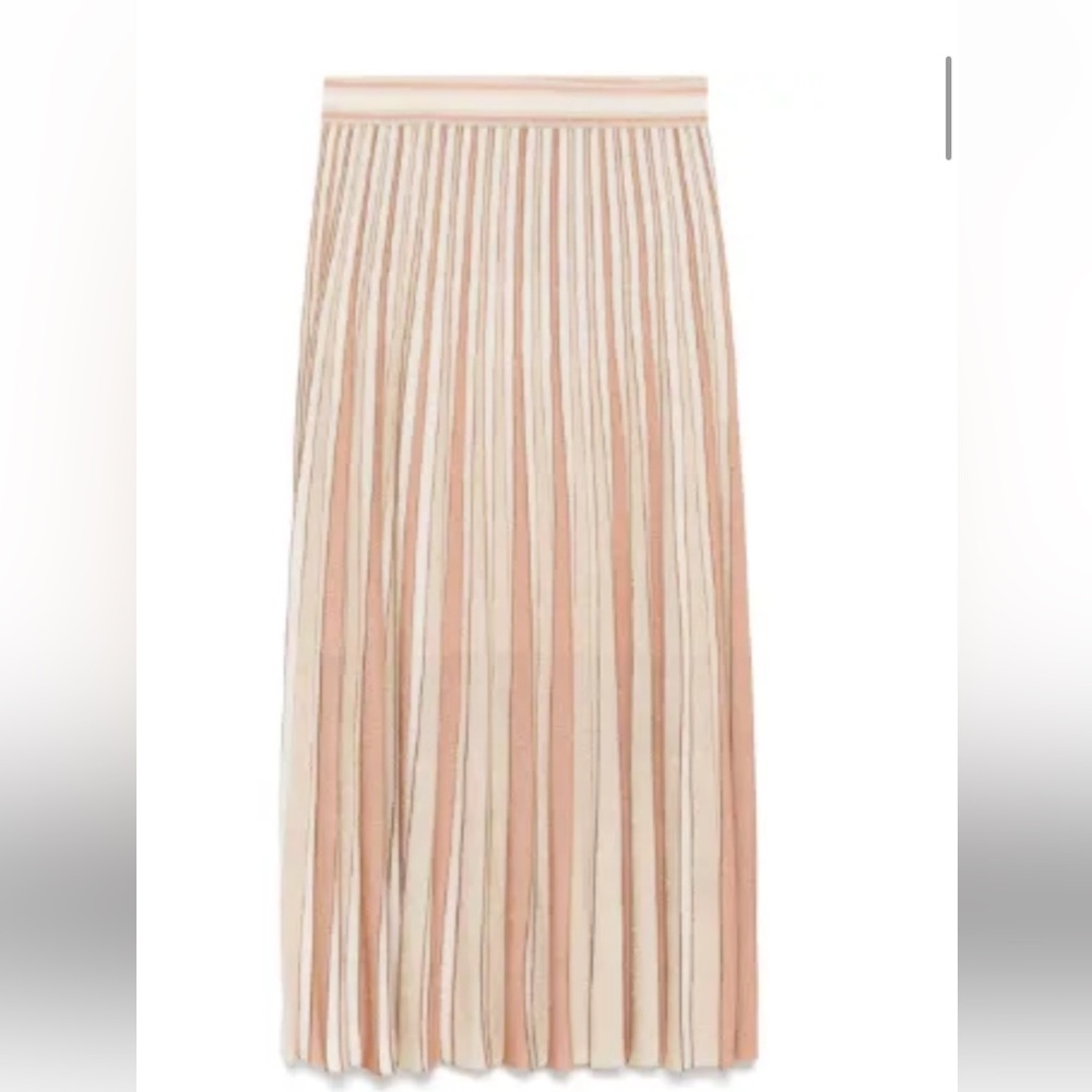 Zimmermann Crush Metallic Stripe Skirt Size 0 Damaged.